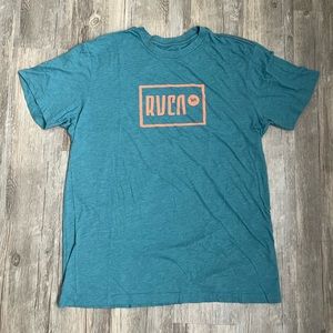 RVCA Mens Blue Short Sleeve Shirt